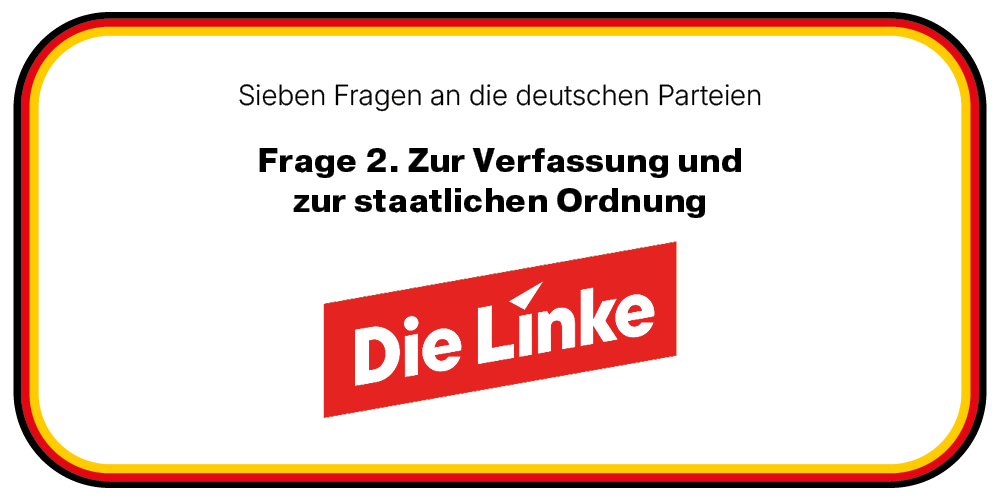 Die Linke hält die Verfassungsfrage für offen